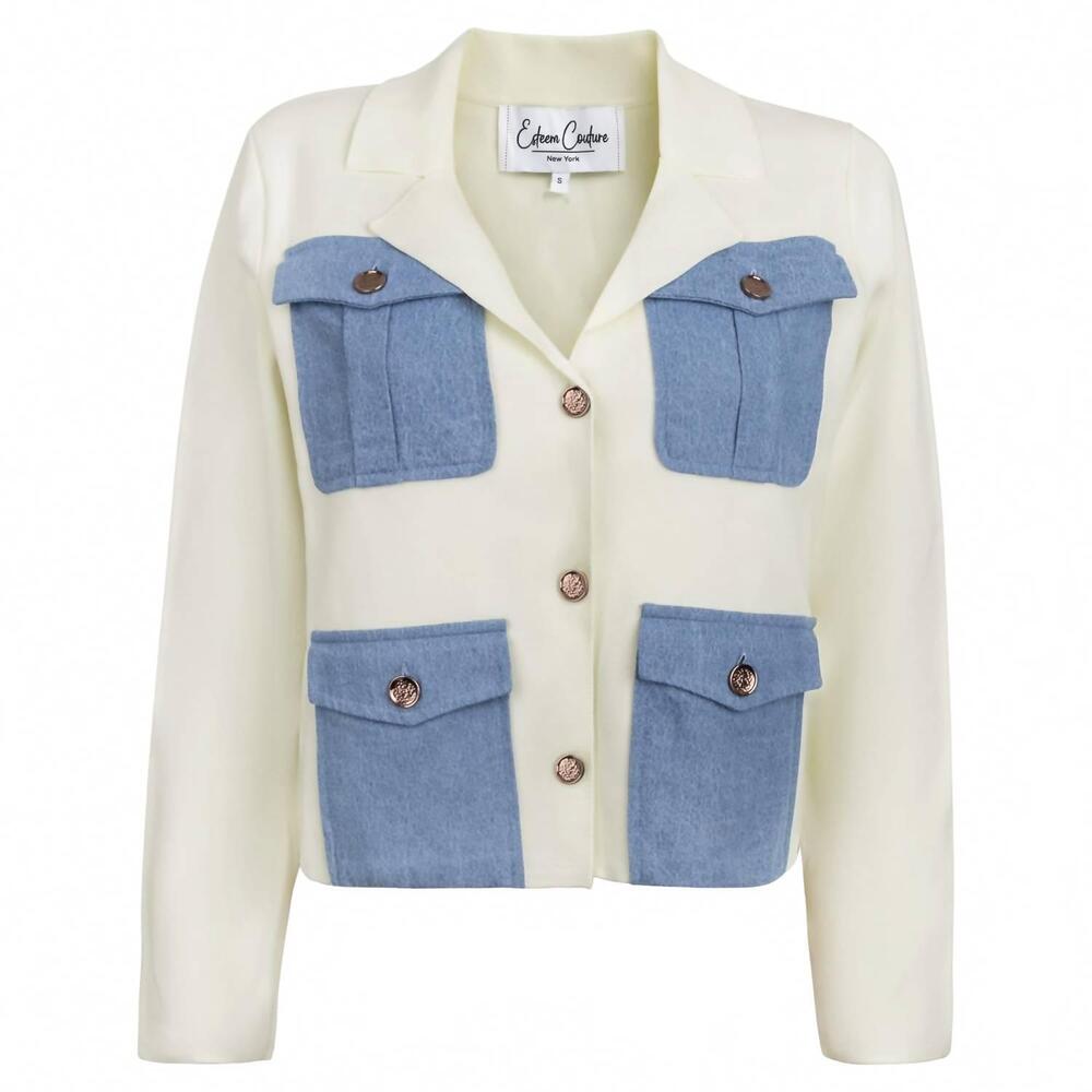 NEW ESTEEM COUTURE harlow jacket in ivory